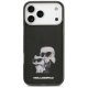 Karl Lagerfeld IML Aquarelle Karl & Choupette & Logo MagSafe aizsargvāciņš iPhone 17 Pro — melns | Phone Case Cover