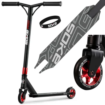 Трюковой самокат Soke Pro, красный