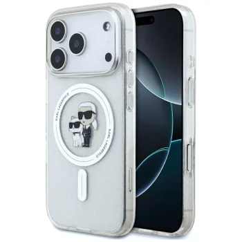 Karl Lagerfeld IML Karl Choupette Glitter MagSafe Phone Case Cover iPhone 17 Pro Max - Transparent