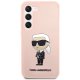 Karl Lagerfeld Samsung Galaxy S23 vāciņš Silicone Ikonik, rozā