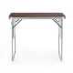 Складной туристический стол MultiGarden 120x60 см с 2 полками, коричневый