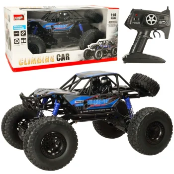 Radiovadāms auto RC Crawler Climbing Car 1:10 4WD 48cm, zils