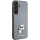 Karl Lagerfeld Samsung Galaxy S24 Case Saffiano Karl & Choupette Pin, Gray
