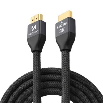 Кабель Wozinsky WHDMI-50 HDMI 2.1 8K 60Hz 48Gbps 5м, Серебристый