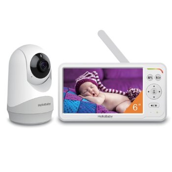 Video Baby Monitor HelloBaby 6" PTZ Camera 4000mAh
