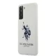 Samsung Galaxy S21 (SM-G991) US Polo Silicone Logo Case Cover (USHCS21SSLHRWH), White