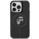 Чехол Karl Lagerfeld для iPhone 15 Pro KC Glitter MagSafe, черный