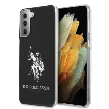 Samsung Galaxy S21+ Plus (SM-G996B) US Polo Shiny Big Logo Case Cover (USHCS21MTPUHRBK), Black