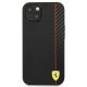 Ferrari iPhone 13 mini Case On Track Carbon Stripe, Black