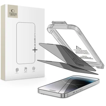 Защитное стекло Tech-Protect Quick Set Spy+ для iPhone 14 Pro, 2 шт.
