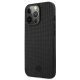 Mercedes Leather Meshed Metal Logo Case for iPhone 13 / 13 Pro - Black