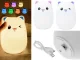 Силиконовая Светодиодная LED RGB Детская Ночная Лампа Ночник с...