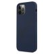 Guess iPhone 12 / 12 Pro vāciņš Silicone Vintage Script, zils