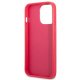 Guess Saffiano 4G Small Metal Logo vāciņš iPhone 13 / 13 Pro, rozā