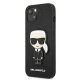 Apple iPhone 13 mini 5.4\" Karl Lagerfeld Saffiano Ikonik Karl`s Patch Case Cover (KLHCP13SOKPK), Black | Telefona...