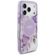 Guess IML Flower & Tonal Circle MagSafe vāciņš iPhone 17 Pro – violets | Phone Case Cover