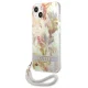 Чехол Guess Flower Strap для iPhone 13 mini, фиолетовый