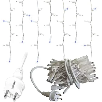 Уличная Гирлянда, Лампочки, Занавес, 300 LED, IP44, Холодный Белый