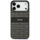 DKNY Repeat Texture Pattern ar tonālo svītru vāciņš iPhone 17 Pro Max – Melns | Phone Case Cover