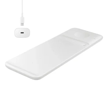 Беспроводное зарядное устройство Samsung Trio EP-P6300TWEGEU 3в1, белое