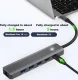 Адаптер Extra Digital USB-C - HDMI, LAN, 3x USB 3.0, PD 100W, серый