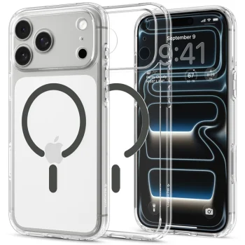 Чехол Spigen Ultra Hybrid MagSafe для iPhone 18 Pro / 17 Pro, Clear Graphite