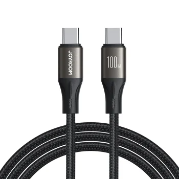Кабель Joyroom Light-Speed Series S-A25 USB-C на USB-C, 100W, 1.2м, черный