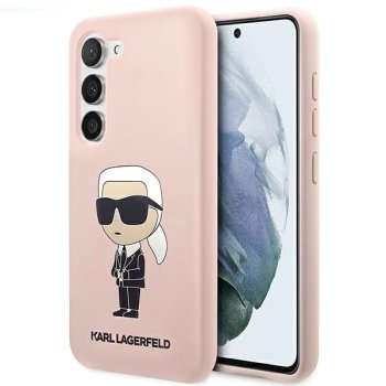 Samsung Galaxy S23+ Plus (SM-S916) Karl Lagerfeld Silicone Ikonik Case Cover (KLHCS23MSNIKBCP), Pink | Telefona...