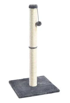 Kошачий скребок, 100 см - Бежевый/Серый | Cat Sisal Scratching Post