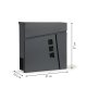 Modernhome HPB932-8 Mailbox with Newspaper Holder, Galvanized Steel, Anthracite