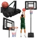 Pārvietojams regulējams basketbola grozs ar statīvu 259cm Trizand