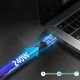 Угловой кабель USB-C USB4 Wozinsky WPS3-UY41S 240W 40Gb/s 1м, черный
