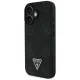 Guess Grained Hot Stamp Peony MagSafe vāciņš iPhone 16 - Melns