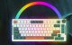 Wireless Mechanical Gaming Keyboard Royal Kludge RKH81 LED RGB, Sky Cyan switch, green