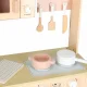 Bērnu koka rotaļu virtuve MODERN CLASSIC ar piederumiem 81 cm, rozā