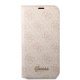 Guess iPhone 14 Pro Max Wallet Case 4G Vintage Gold Logo, Pink