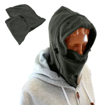 Flīsa balaklava 3in1 sejas maska, tumši pelēka