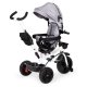 ECOTOYS 3-in-1 Stroller Trike with 360° Swivel Seat and Canopy, Grey