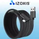 Izoxis 19911 USB A uz USB C kabelis 5m ar 90 grādu leņķa savienotāju