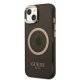 Guess Gold Outline Translucent MagSafe Case for iPhone 13 - Black