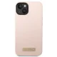 Guess Silicone Logo Plate MagSafe vāciņš iPhone 14 Plus 6.7\", rozā