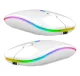 Беспроводная оптическая мышь с RGB подсветкой, белая