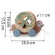 Wooden Pull Toy with Shape Sorter Parrot Nukido 785400