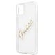 Apple iPhone 12 / 12 Pro 6.1\'\' Guess Vintage Script Gold Case Cover (GUHCP12MKTRSVGO), Transparent | Telefona...