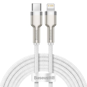 USB-C to Lightning Cable Baseus Cafule 20W 2m White