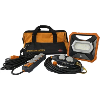 Brennenstuhl professionalLINE Tool Set with Bag, LED Spotlight and Extension Blocks