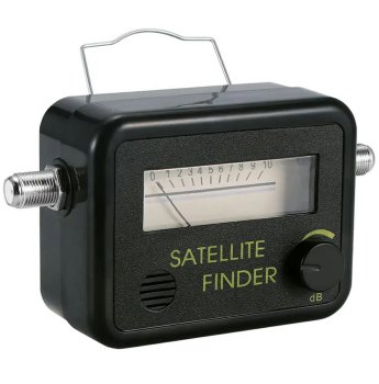 Satellite signal meter with audio indicator and backlight