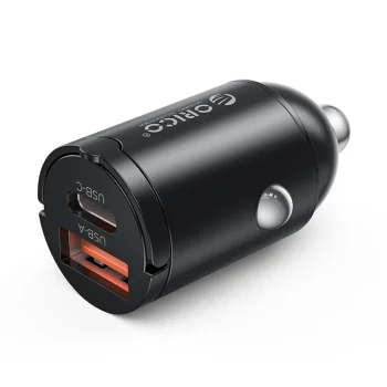 Автомобильное зарядное устройство Orico MiniRing 30W USB-A + USB-C - Черный