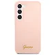 Чехол Guess для Samsung Galaxy S23+ Silicone Script Metal Logo, розовый