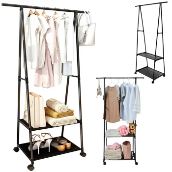Drēbju Pakaramais Drēbju Statīvs ar Riteņiem | Clothes Hanger Rack